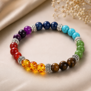 Seven Chakra Energy Stone Bracelet