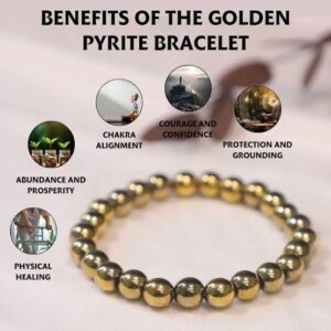 Golden Pyrite Crystal Healing Bracelet
