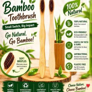Eco-Friendly Bamboo Charcoal Toothbrush