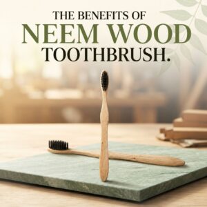 Neem Toothbrush With Charcoal Infused Soft Bristle (Pack of 4)